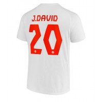 Koszulka piłkarska Kanada Jonathan David #20 Strój wyjazdowy MŚ 2022 tanio Krótki Rękaw